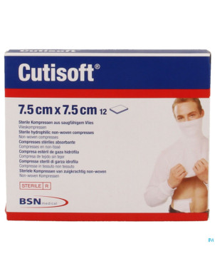 Cutisoft ster non woven 7,5x 7,5cm 12
