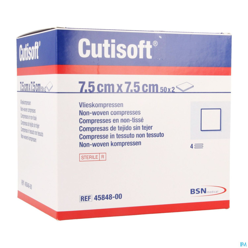 Cutisoft ster non woven    7,5x 7,5cm 50x2