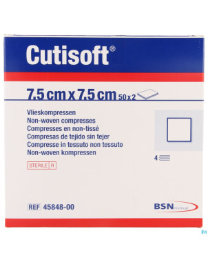 Cutisoft ster non woven    7,5x 7,5cm 50x2