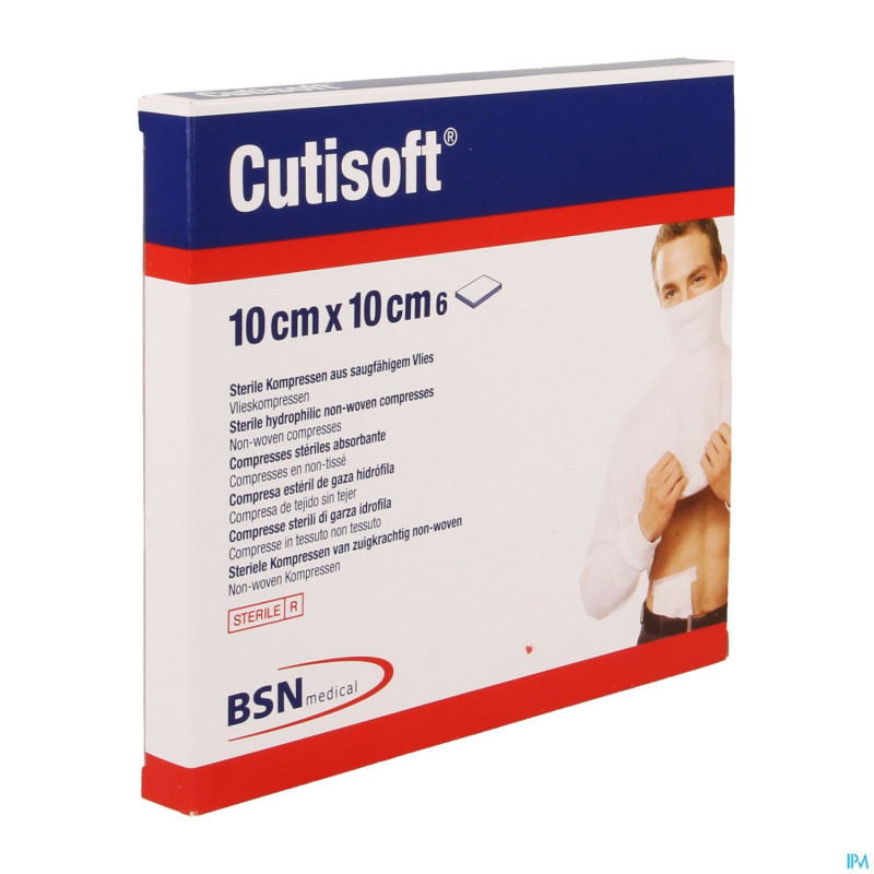 Cutisoft ster non woven    10,0x 10,0cm 6