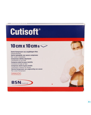 Cutisoft ster non woven    10,0x 10,0cm 6