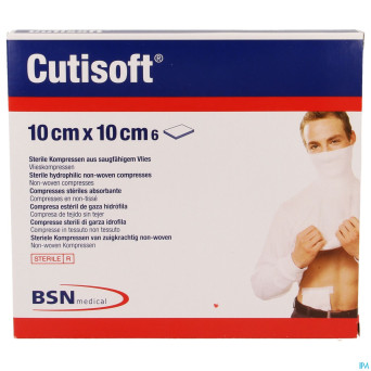 Cutisoft ster non woven    10,0x 10,0cm 6