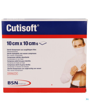 Cutisoft ster non woven    10,0x 10,0cm 6