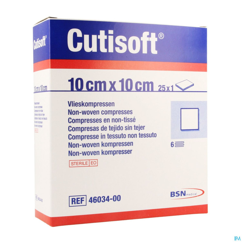 Cutisoft ster non woven    10,0x 10,0cm 25
