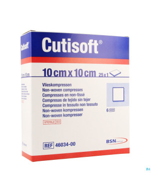 Cutisoft ster non woven    10,0x 10,0cm 25