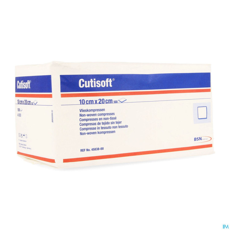 Cutisoft n/st non woven 4pl    10,0x 20,0cm 100