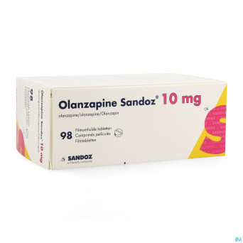Olanzapine sandoz 10mg impexeco comp pell 98 pip