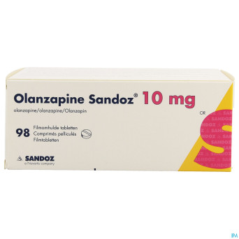 Olanzapine sandoz 10mg impexeco comp pell 98 pip