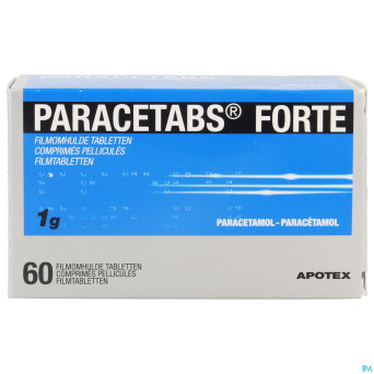 Paracetabs forte 1g comp pell  60 x 1g