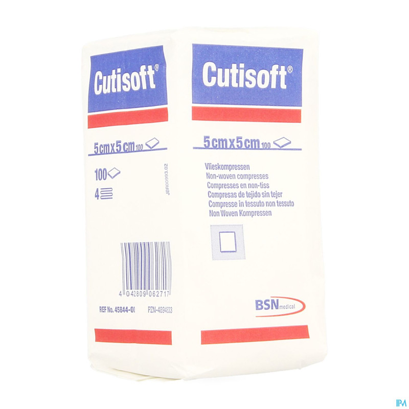 Cutisoft n/st non woven 4pl    5,0x 5,0cm 100