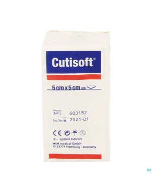 Cutisoft n/st non woven 4pl    5,0x 5,0cm 100