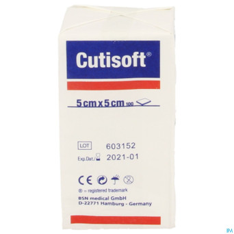 Cutisoft n/st non woven 4pl    5,0x 5,0cm 100