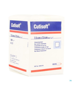 Cutisoft n/st non woven 4pl    7,5x 7,5cm 100
