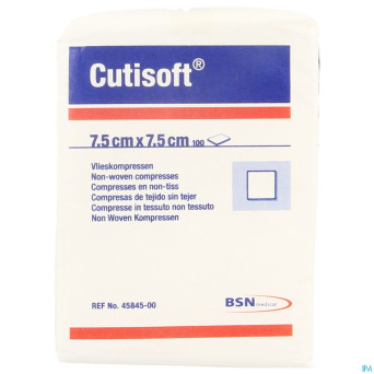 Cutisoft n/st non woven 4pl    7,5x 7,5cm 100