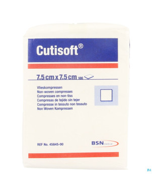 Cutisoft n/st non woven 4pl    7,5x 7,5cm 100