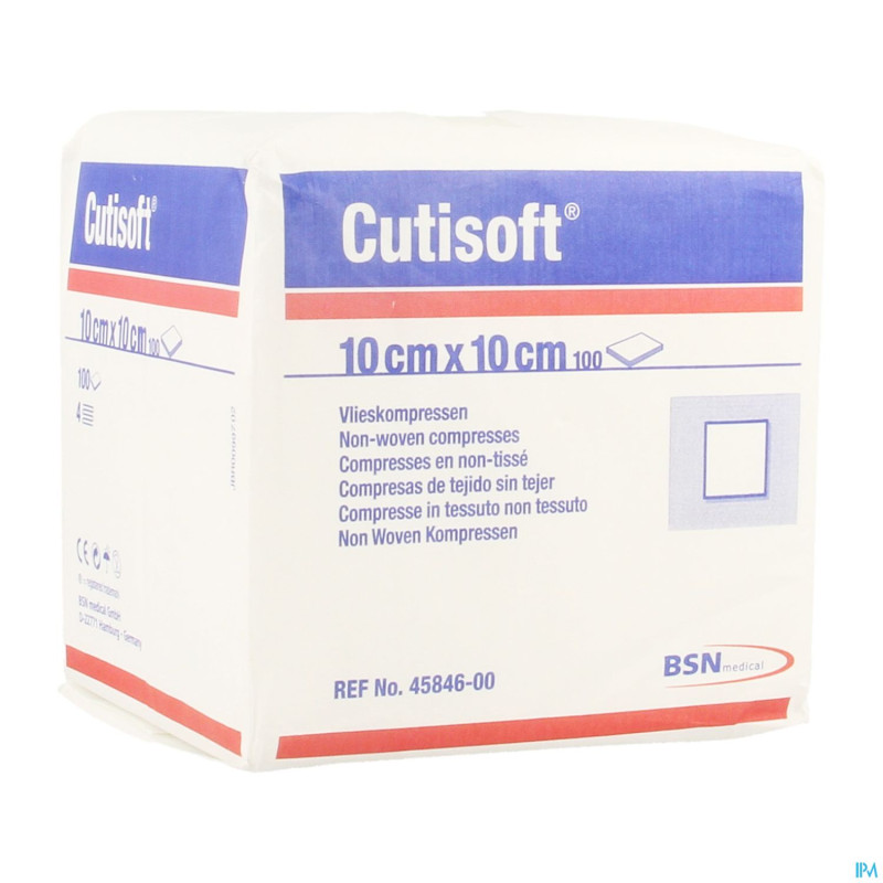 Cutisoft n/st non woven 4pl    10,0x 10,0cm 100