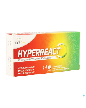 Hyperreact 10mg comp a sucer 14x10mg rempl.3001872