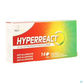 Hyperreact 10mg comp a sucer 14x10mg rempl.3001872