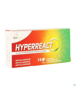 Hyperreact 10mg comp a sucer 14x10mg rempl.3001872