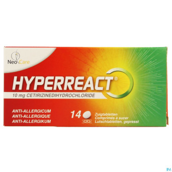 Hyperreact 10mg comp a sucer 14x10mg rempl.3001872