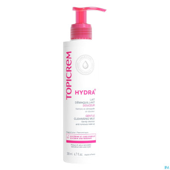 Topicrem hydra+ lait demaquillant douceur fl 200ml