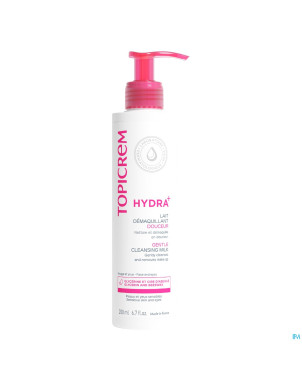 Topicrem hydra+ lait demaquillant douceur fl 200ml