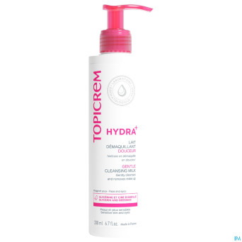 Topicrem hydra+ lait demaquillant douceur fl 200ml