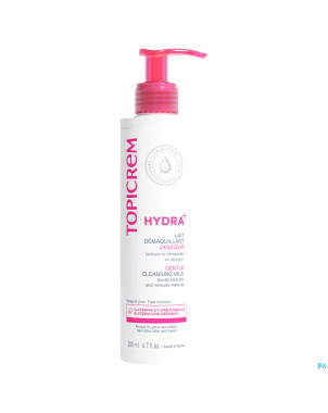 Topicrem hydra+ lait demaquillant douceur fl 200ml