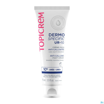Topicrem ur10 creme pieds a/callosites   tube 75ml
