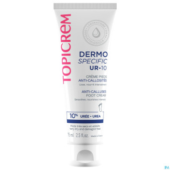 Topicrem ur10 creme pieds a/callosites   tube 75ml