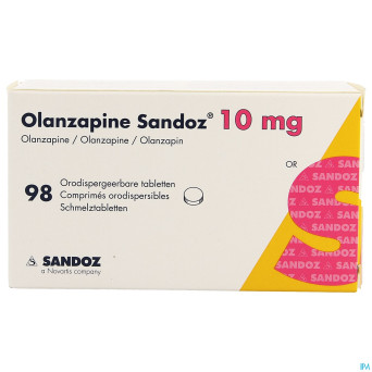 Olanzapine sandoz 10mg impexeco comp orodisp.98pip