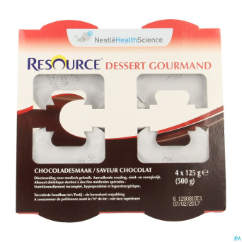 Resource dessert gourmand chocolat 4x125g 12311109