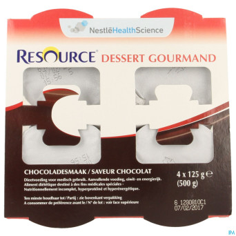 Resource dessert gourmand chocolat 4x125g 12311109
