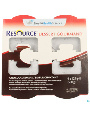 Resource dessert gourmand chocolat 4x125g 12311109