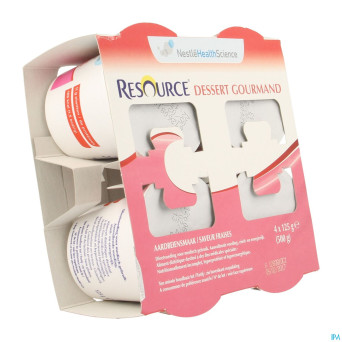 Resource dessert gourmand fraise   4x125g 12311130