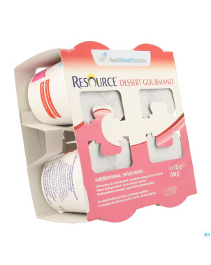 Resource dessert gourmand fraise   4x125g 12311130