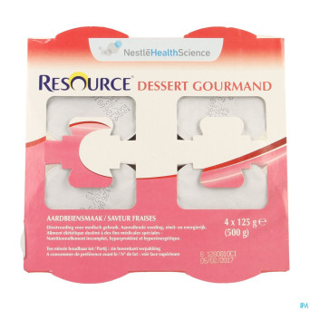 Resource dessert gourmand fraise   4x125g 12311130