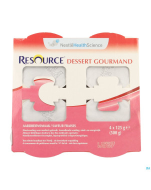 Resource dessert gourmand fraise   4x125g 12311130