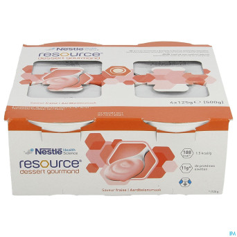 Resource dessert gourmand fraise   4x125g 12311130