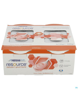 Resource dessert gourmand fraise   4x125g 12311130