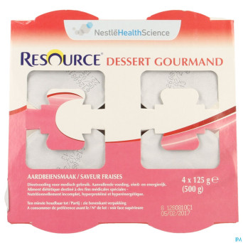 Resource dessert gourmand fraise   4x125g 12311130