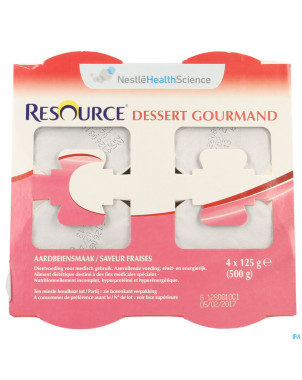 Resource dessert gourmand fraise   4x125g 12311130