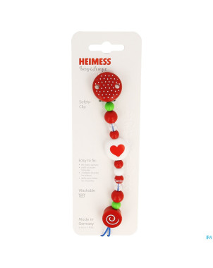 Heimess attache sucette plastc coeur