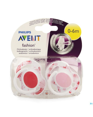 Philips avent sucette fash. 0- 6m rose bleu 2