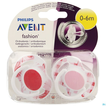 Philips avent sucette fash. 0- 6m rose bleu 2