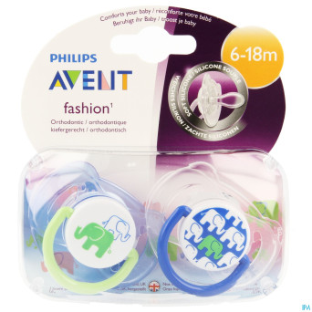 Philips avent sucette fash. 6-18m elephant 2
