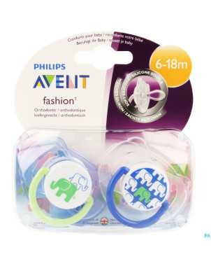Philips avent sucette fash. 6-18m elephant 2