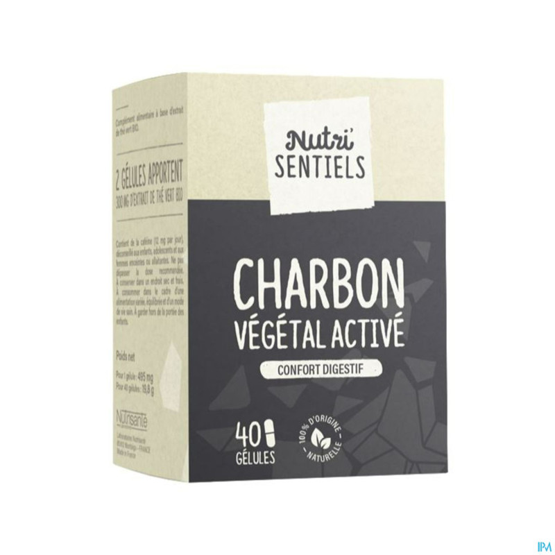 Charbon vegetal active    caps  40