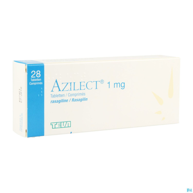 Azilect 1mg pi pharma comp  28 x 1mg pip