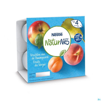 Naturnes fruits jardin   pot 4x100g